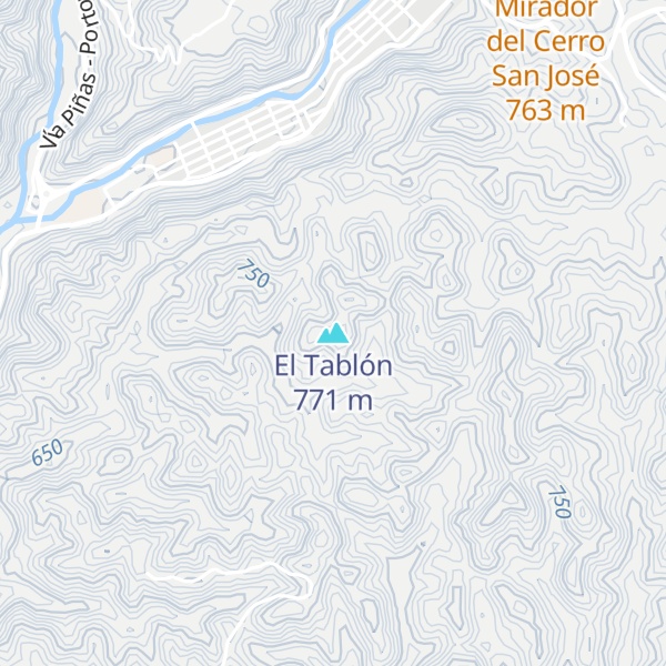 Map of El Tablón