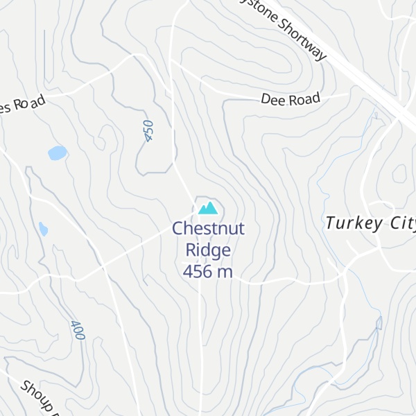Map of Chestnut Ridge