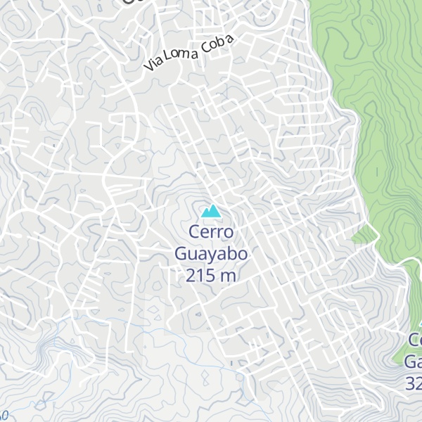 Map of Cerro Guayabo