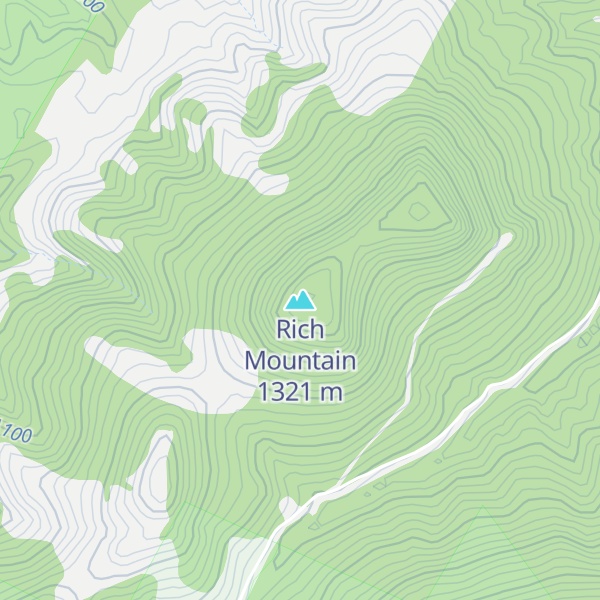 Map of Rich Mountain