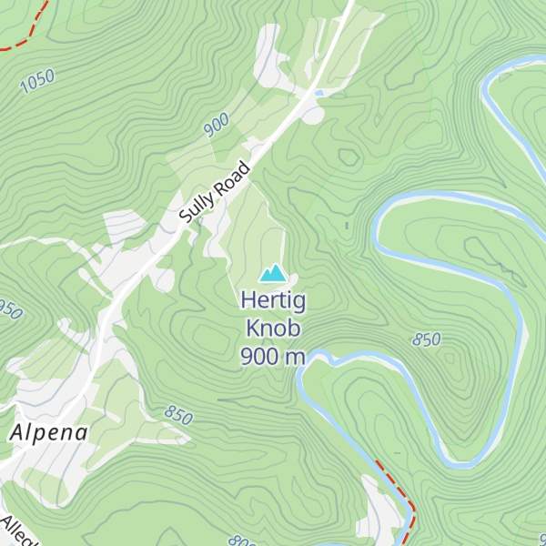 Map of Hertig Knob