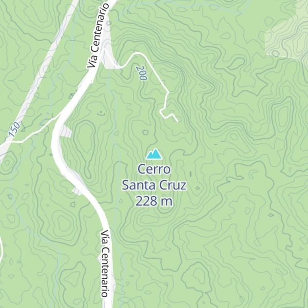Map of Cerro Santa Cruz
