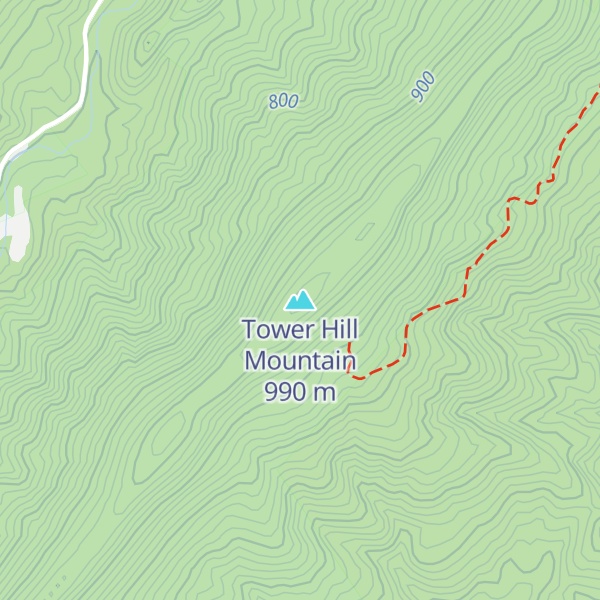 Map of Tower Hill Mountain