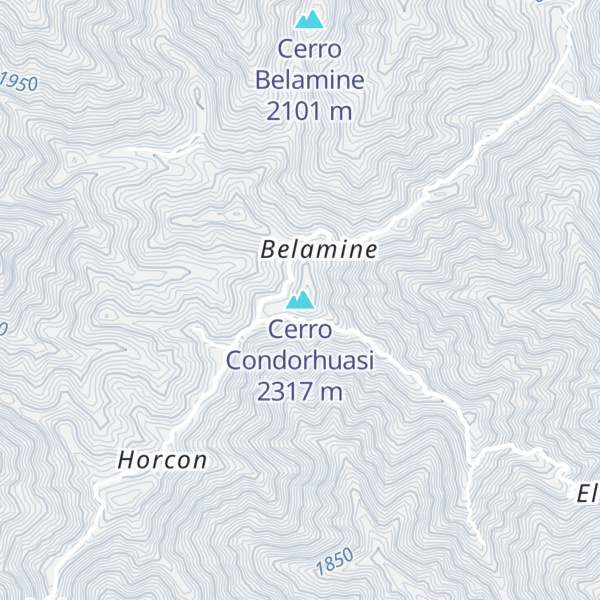 Map of Cerro Condorhuasi