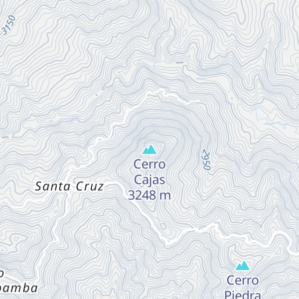 Map of Cerro Cajas
