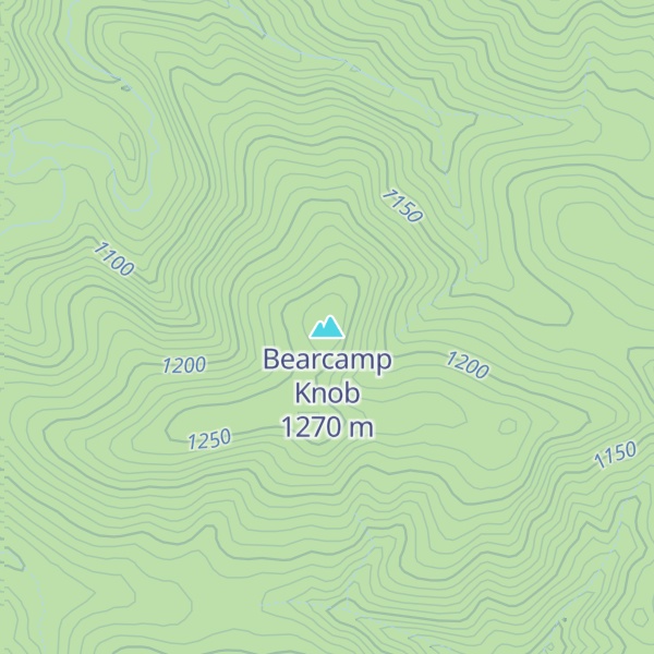 Map of Bearcamp Knob