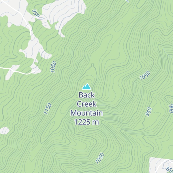 Map of Back Creek Mountain
