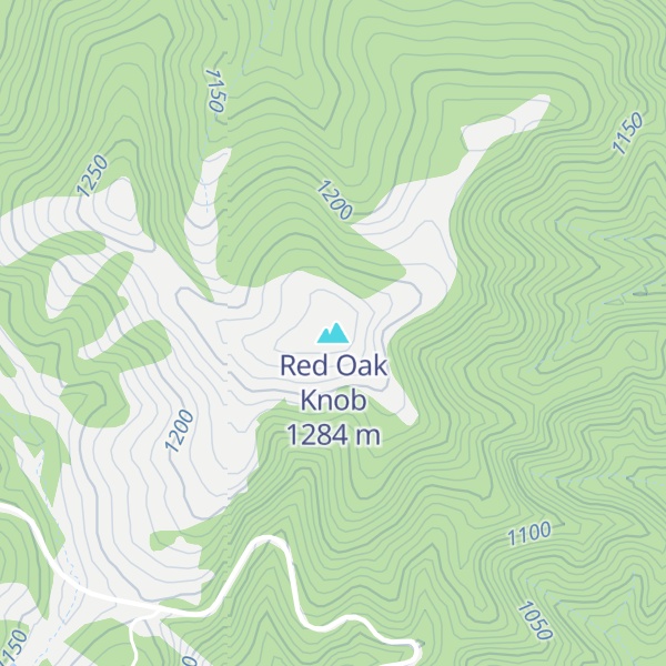 Map of Red Oak Knob