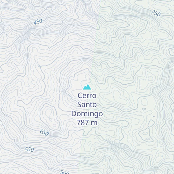 Map of Cerro Santo Domingo