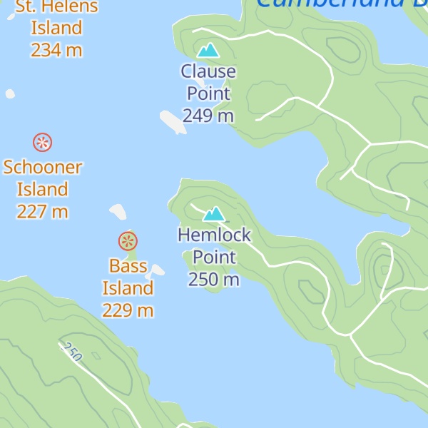 Map of Hemlock Point