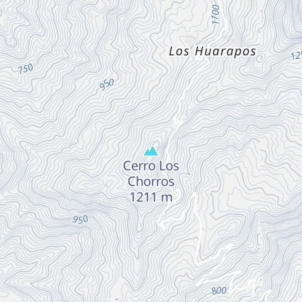 Map of Cerro Los Chorros