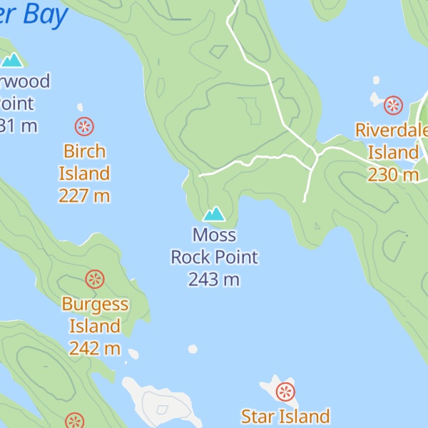 Map of Moss Rock Point