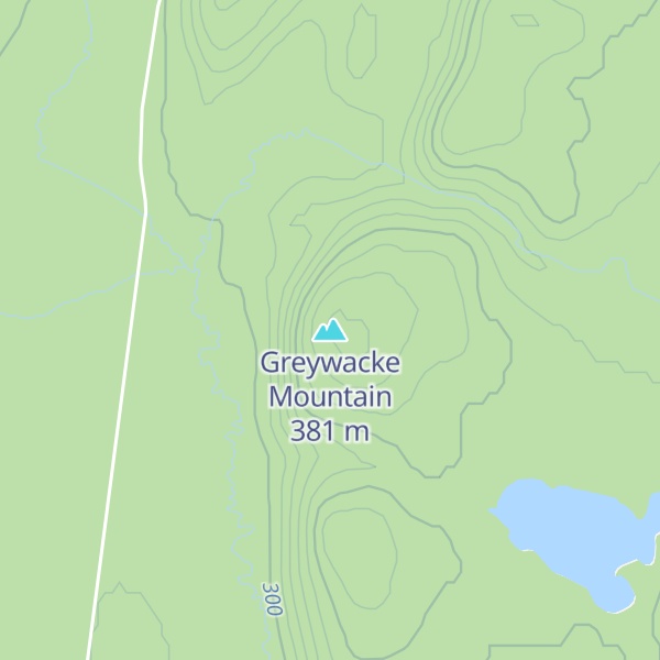 Map of Greywacke Mountain