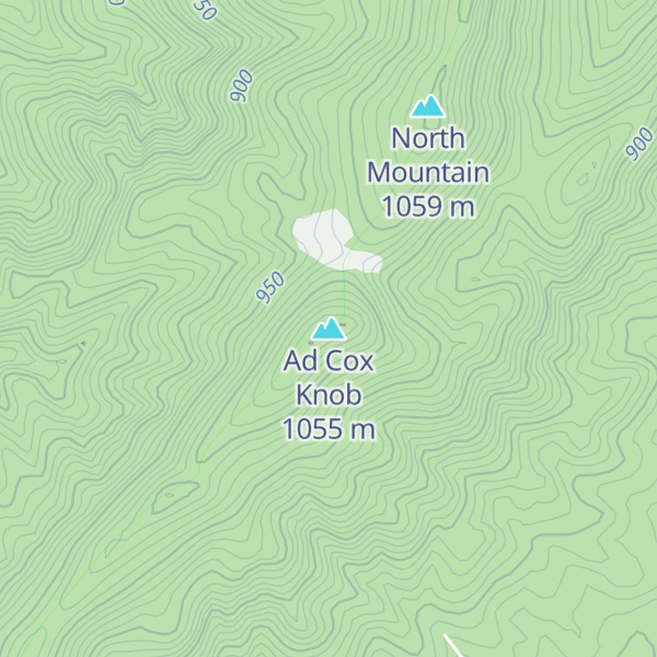 Map of Ad Cox Knob