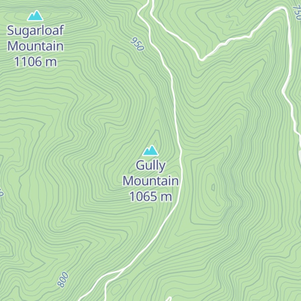 Map of Gully Mountain