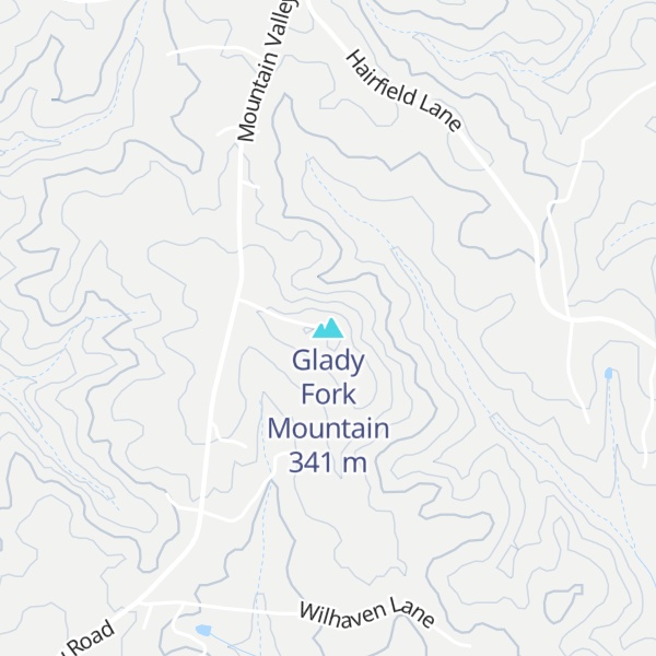 Map of Glady Fork Mountain