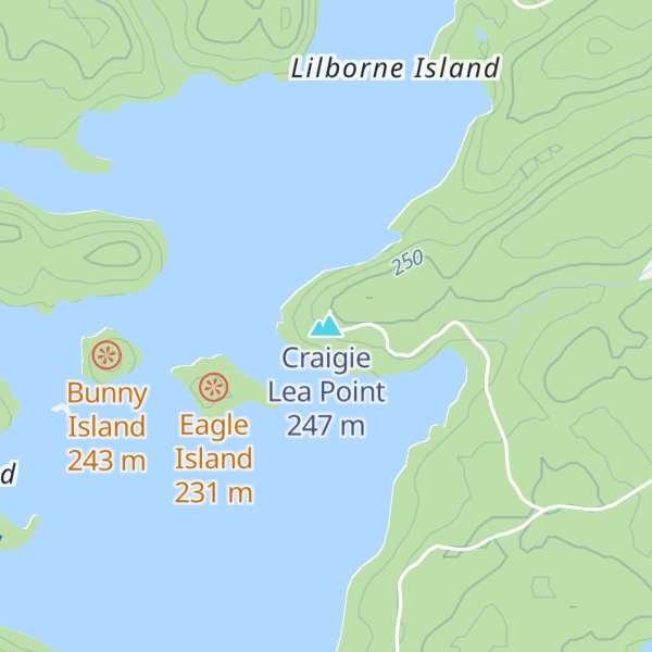 Map of Craigie Lea Point