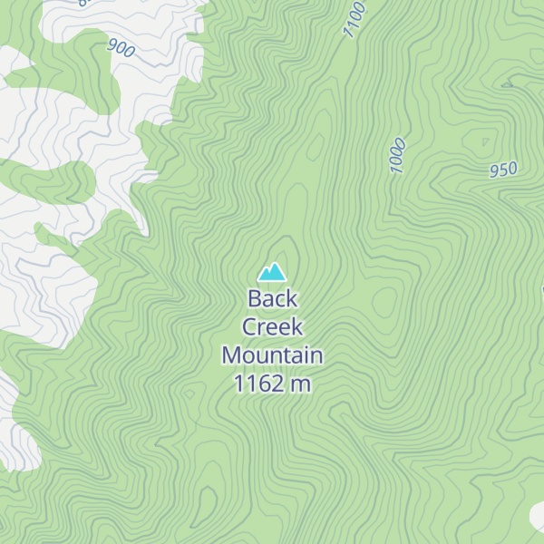 Map of Back Creek Mountain