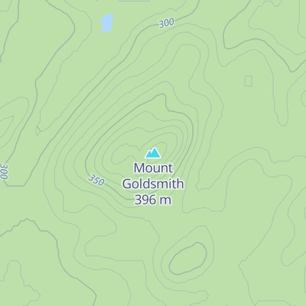 Map of Mount Goldsmith