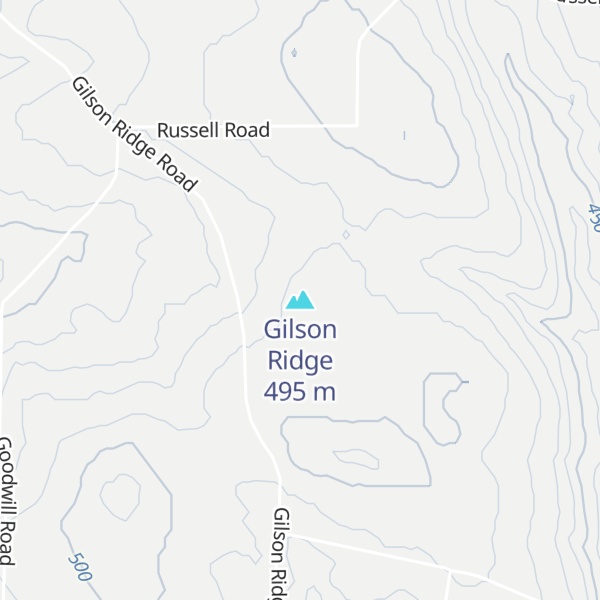 Map of Gilson Ridge