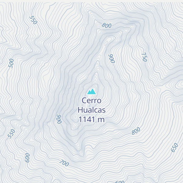 Map of Cerro Hualcas