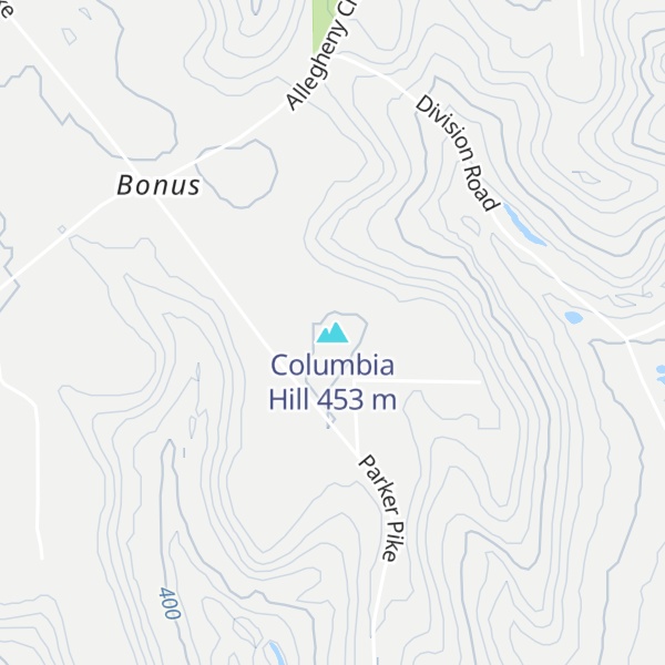 Map of Columbia Hill