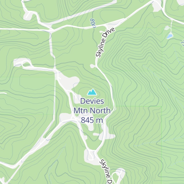 Map of Devies Mtn North