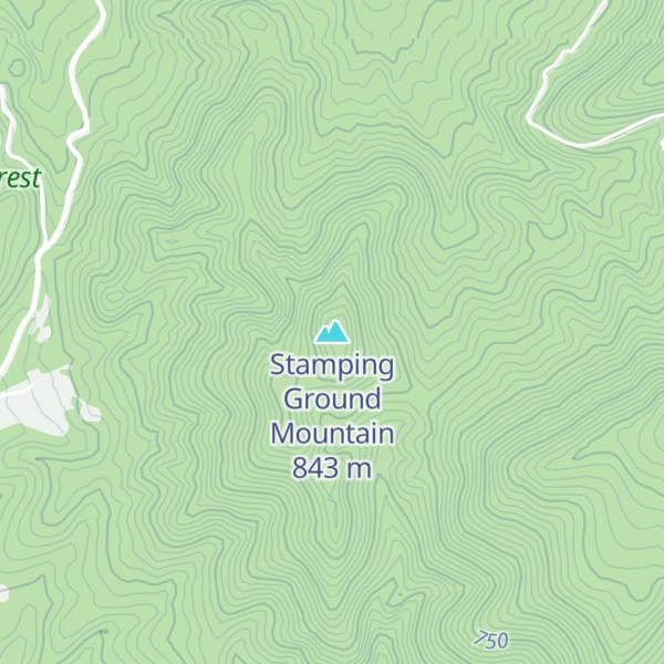 Map of Stamping Ground Mountain