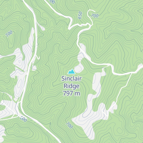 Map of Sinclair Ridge