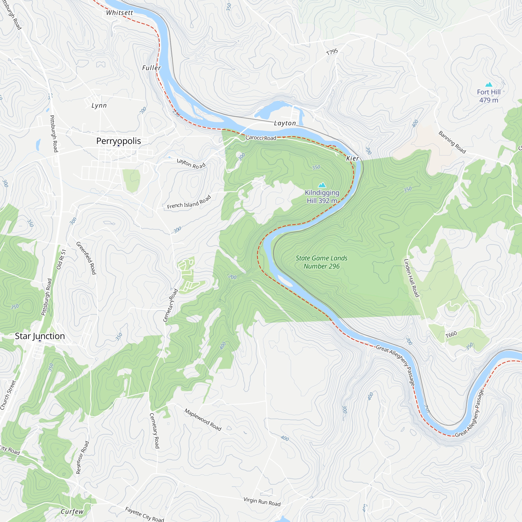 Adirondack Shelter map