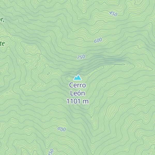 Map of Cerro León