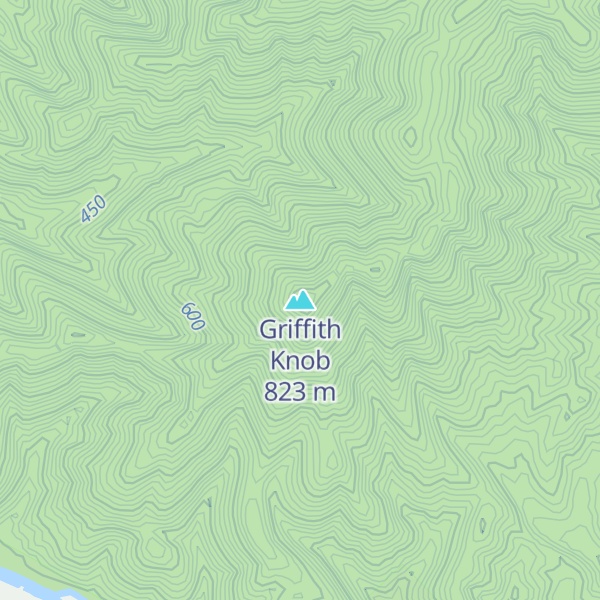 Map of Griffith Knob