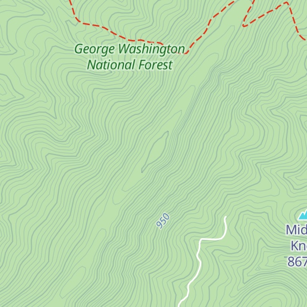 Map of Bear Rocks