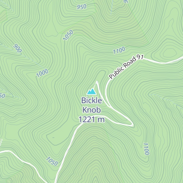 Map of Bickle Knob