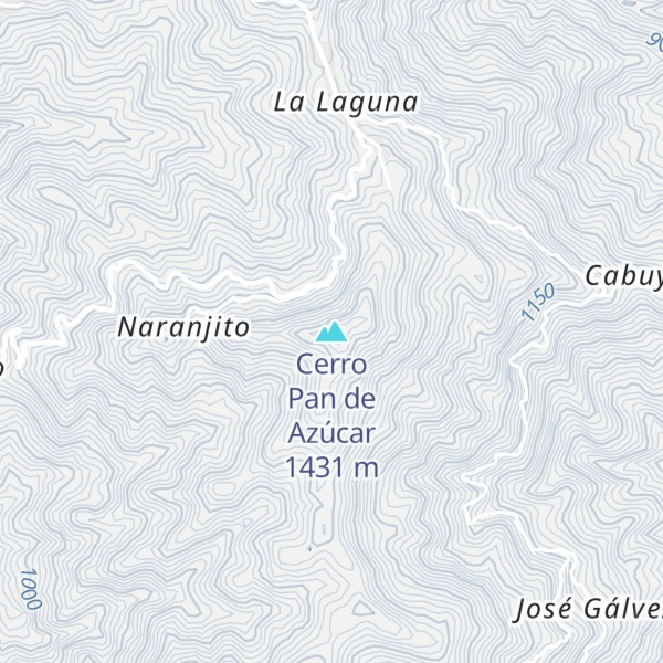 Map of Cerro Pan de Azúcar