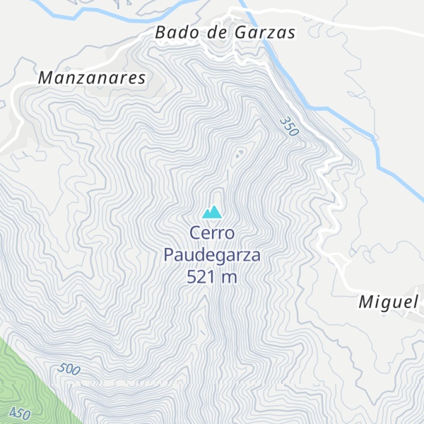 Map of Cerro Paudegarza