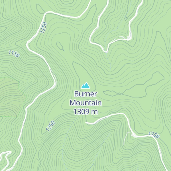 Map of Burner Mountain