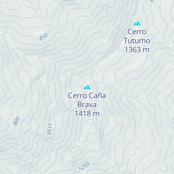 Map of Cerro Caña Brava