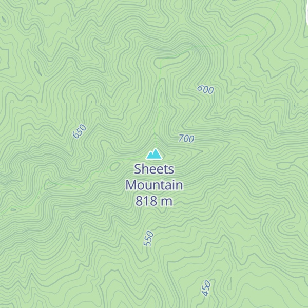 Map of Sheets Mountain