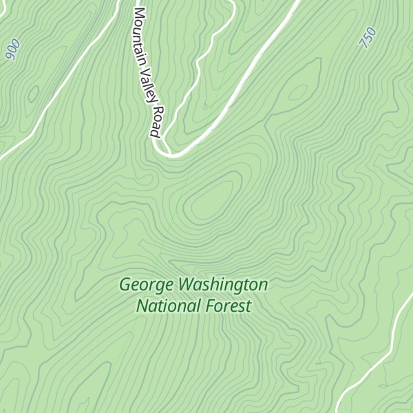Map of Little Piney Mountain