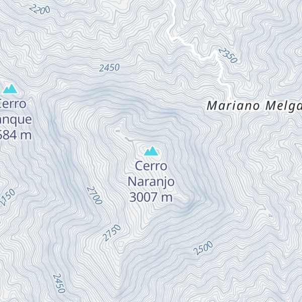Map of Cerro Naranjo