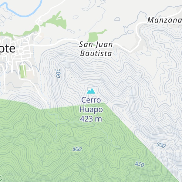 Map of Cerro Huapo