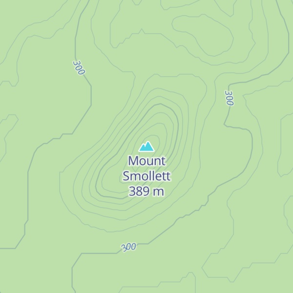 Map of Mount Smollett