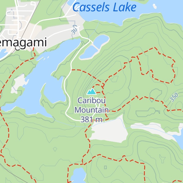 Map of Caribou Mountain