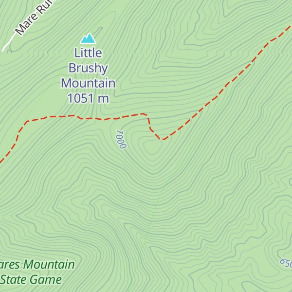 Map of Little Mare Mountain