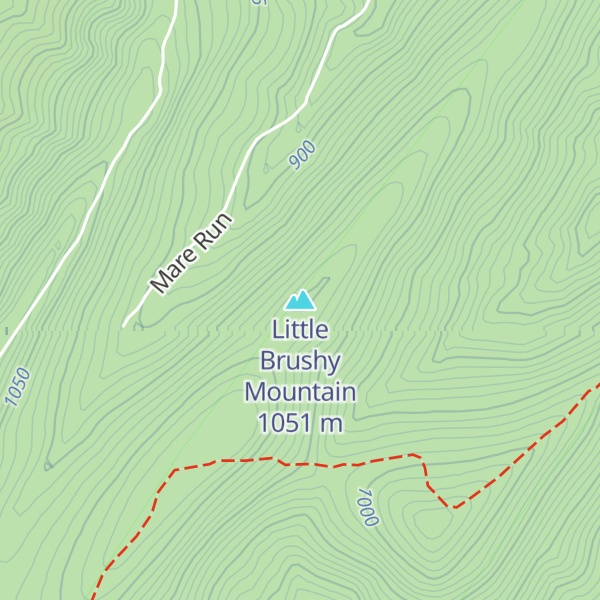 Map of Little Brushy Mountain