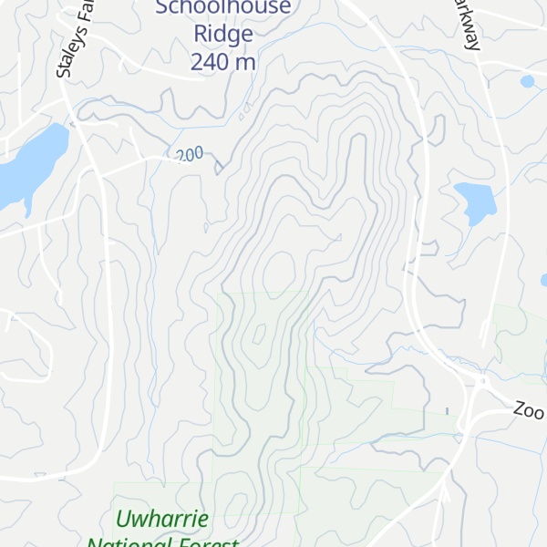 Map of Harveys Mountain