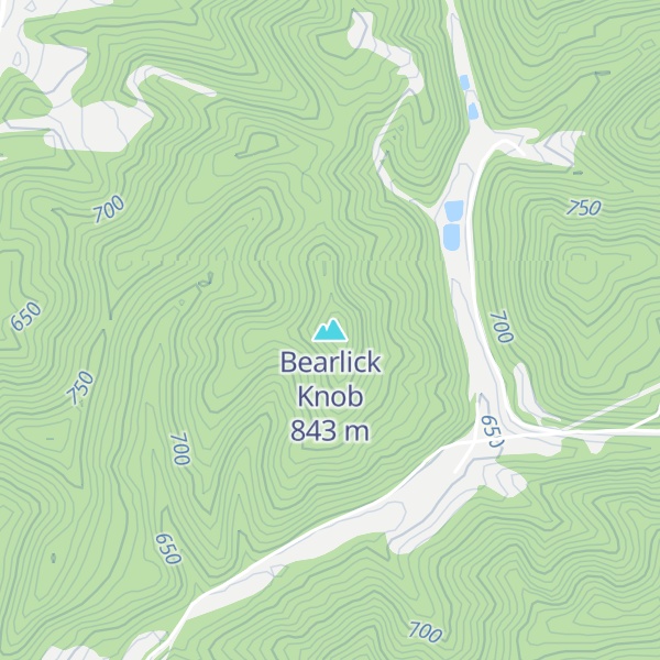 Map of Bearlick Knob