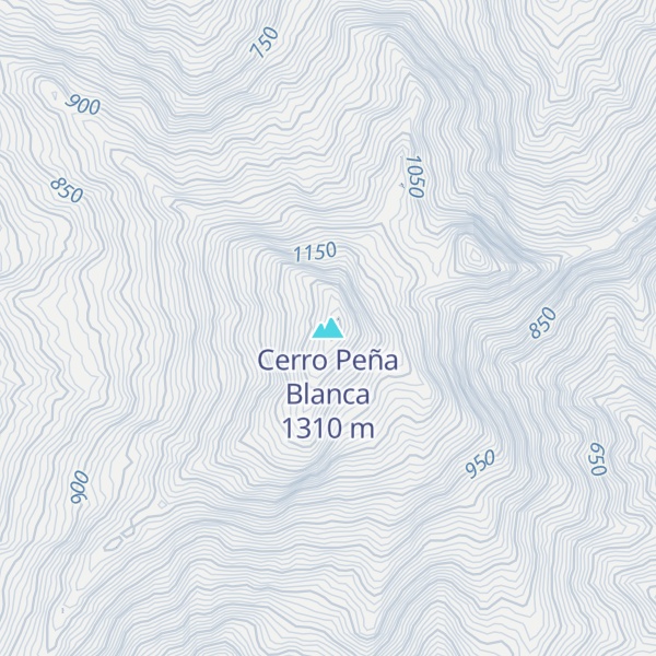 Map of Cerro Peña Blanca