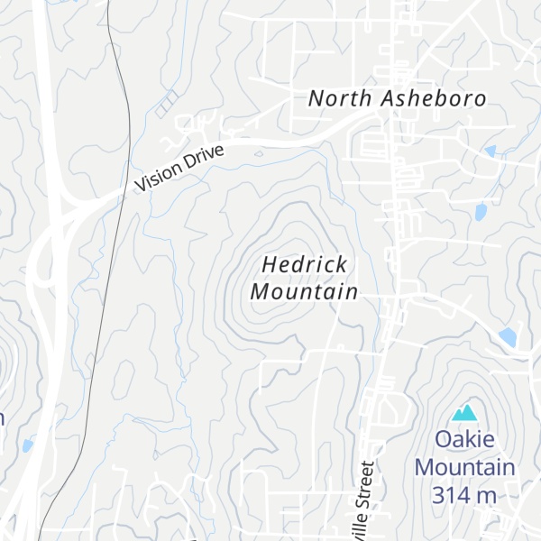 Map of Hedrick Mountain